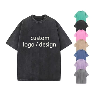 2025 nueva llegada personalizada de gran tamaño 100% algodón Vintage Sun Faded camiseta desgastada hombres ácido lavado Streetwear camiseta - Product Image 1