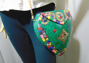 Pochette à rabat en métal mosaïque multicolore par Lowellcraft.com - Product Image 5