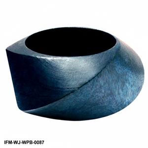 Hand-Carved Wooden <b>Bangle</b> <b>Bracelet</b> Bold Chunky Teal Blue Painted Cuff Wide Abstract Geometric Wood Jewelry for Women - Product Image 3