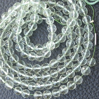 Perles de pierres précieuses rondes facettées en améthyste verte naturelle de 4 mm, 5 mm, 6 mm pour la fabrication de bijoux, bracelets et colliers à prix de gros
