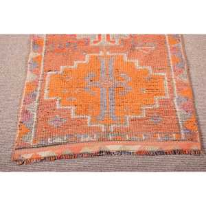 พรมวินเทจสไตล์ตุรกี ขนาด 2.6x10 ฟุต (80x306 ซม.) สีส้มล้วน รุ่น Herki - Product Image 5