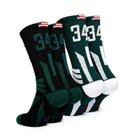 Chaussettes de sport pour homme en Spandex/Polyester, personnalisées OEM, haute qualité, séchage rapide, antibactériennes, respirantes, absorbant la transpiration, échantillon en 3/7 jours