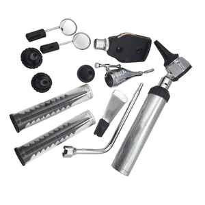 Nuevo Set de Diagnóstico Manual con Otoscopio y Oftalmoscopio LED para Uso Humano y Veterinario, de Acero - Product Image 1