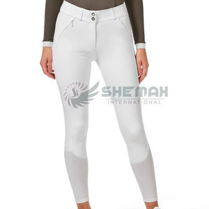 Culotte d'équitation pour femme matériau léger et durable respirant avec ceinture élastique pour un confort de conduite toute la journée - Product Image 1