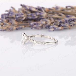 Anillo clásico de plata maciza 925, joyería para mujer, Plata de Ley 925, Topacio blanco, piedras preciosas, estilo bohemio, anillo hecho a mano, regalo para mamá - Product Image 3