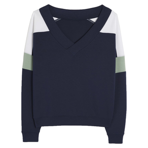 Sudadera de lana de gran tamaño de algodón Unisex para mujer, ropa de calle, Sudadera con capucha, hombro caído, cuello en V, sudaderas recortadas en blanco OEM - Product Image 6