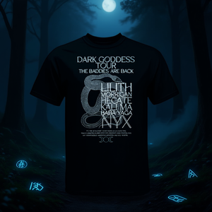Maglietta Dark Goddess Tour Nyx Lilith Hecate Morrigan Snake - Product Image 3