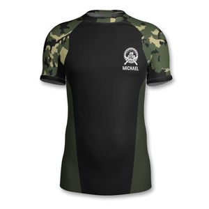 OEM Rashguard Camisetas de manga corta Impresión sublimada Alta elasticidad Comodidad ligera Ideal para pedidos al por mayor a granel - Product Image 2