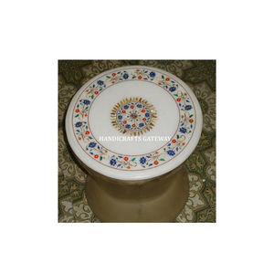 <b>Round</b> Shape Mix Color Flower Design Marble <b>Table</b> Use Hotel And Home Best Seller And Latest Item White Marble Inlay <b>Table</b> <b>Top</b> - Product Image 1