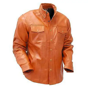 Chemise décontractée à boutons pour hommes, chemise à manches longues en cuir véritable respirante de style urbain pakistanais pour l'automne - Product Image 6