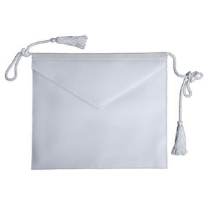 Tablier bleu de loge d'apprenti entré blanc simple blanc avec le service d'OEM de cordons de glands - Product Image 1