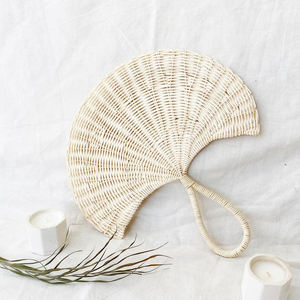 VENTA CALIENTE-Abanico de mano tejido artesanal de bambú-Venta al por mayor de abanicos artesanales impresos de ratán de bambú exportación a todo el mundo - Product Image 6