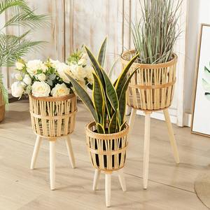 Support décoratif pour pot de fleurs et de plantes Vente en gros Jardinière d'intérieur en bambou naturel pour décoration d'événement de mariage - Product Image 5
