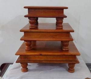 Table basse miniature en bois de style indien, fabriquée à la main, 100% naturelle, pour anniversaire, décoration de la maison, mariage et cadeaux - Product Image 6