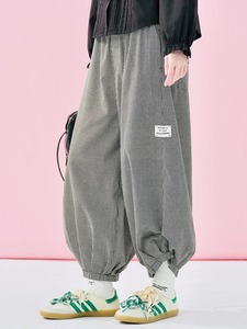 Jambe droite gris pantalons de survêtement femmes pantalon tenue automne taille haute pantalon ample Baggy blanc cravate teinture survêtement pantalons de survêtement - Product Image 3