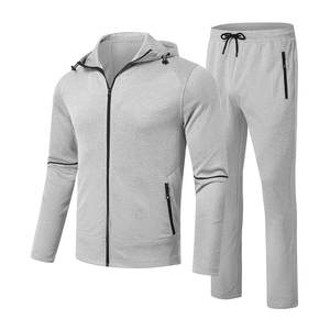 Chándal de entrenamiento OEM/ODM para hombre, conjunto de Jogger de tela transpirable, diseño personalizado y logotipo, chándal informal de algodón 100% para hombre - Product Image 1