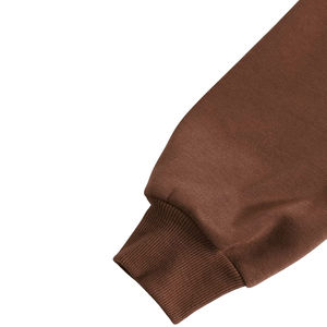 Top corto personalizado para mujer con capucha mezcla de poliéster/algodón suave y grueso forro polar manga larga sudadera cálida impresión personalizada frontal - Product Image 2