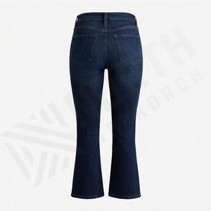 Fashionable <b>Women</b> Skinny <b>Jeans</b> High <b>Waisted</b> Slim Fit Denim Pants Loose Bottom <b>Elastic</b> Logo Winter Streetwear Wholesale Trousers - Product Image 2