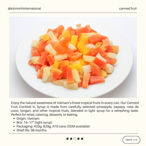 Frutas tropicales mezcladas enlatadas de alta calidad en jarabe Fabricante de Vietnam Grado de exportación - Product Image 3
