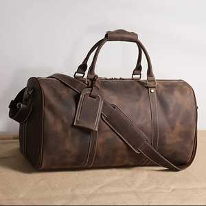 Producto de alta calidad Moda de cuero genuino Casual Leather Weekender Bolsas de cuero de viaje para Weekender Duffle Bag - Product Image 1