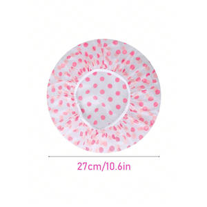 Lot de 2 bonnets de douche jetables en plastique monocouche, imperméables, pour séchage des cheveux et protection anti-huile, également utilisables comme couvre-chef de cuisine - Product Image 2