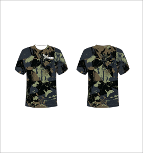 Camiseta de Manga Corta con Camuflaje para Hombre, Corte Regular, Cuello Redondo, Transpirable, de Poliéster Tejido, Estilo Casual, Venta al Por Mayor OEM - Product Image 1