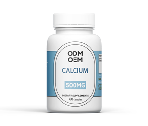 ODM OEM 60 Cápsulas de suplemento de calcio Botellas de polvos de cultivo salvaje para la salud de las articulaciones óseas personalizadas - Product Image 1