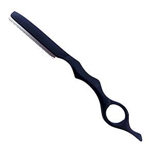 Ciseaux à cheveux à pointe arrondie en acier au carbone, rasoir de sécurité avec manche en caoutchouc, pour droitiers, pour l'amincissement des cheveux - Product Image 2