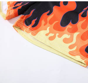 Pantalones cortos de malla informales de secado rápido para hombre Flame Sports, antiarrugas, transpirables, impermeables, patrón sólido, servicio OEM ecológico - Product Image 4