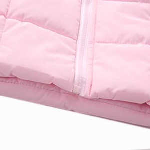 Chaqueta acolchada con capucha rosa para niños, abrigo cálido de invierno con logotipo personalizado, ropa de abrigo para niñas pequeñas, ropa para clima frío - Product Image 2