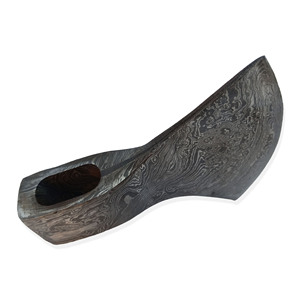 Cabeza de hacha torcida de Damasco rústica de alta calidad OEM grado Industrial supervivencia Barbuda al aire libre grabado al por mayor - Product Image 3