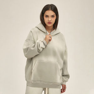 Prix d'usine direct femmes décontracté hiver mode lavage à l'acide respirant imprimé survêtement haut tendance solide motif en détresse - Product Image 5