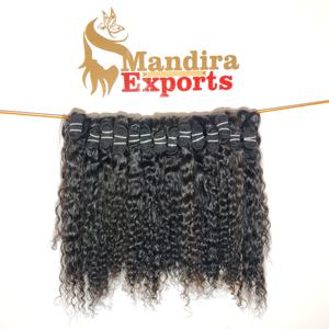 วิกผมมนุษย์สำหรับต่อผมมนุษย์แบบหยิกธรรมชาติทำจากผมตรงวัดอินเดีย100% - Product Image 4