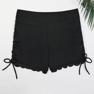 กางเกงกีฬาเอวยางยืดของผู้หญิงกางเกงขาสั้นสำหรับใส่ในบ้านและเล่นโยคะชายหาดสบายๆออกกำลังกายแบบถัก - Product Image 3