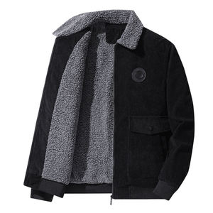 Nouveau lâche rembourré épaissi décontracté revers hommes laine d'agneau veste manteau hommes vestes - Product Image 2