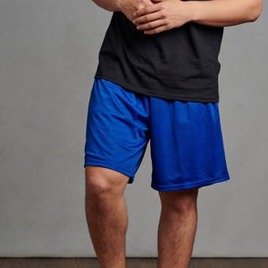 กางเกงขาสั้นออกกำลังกายสำหรับผู้ชาย2025ผ้าแคนวาสแบบมีเชือกปิดเอวขนาดกลางย้อมสีธรรมดา - Product Image 1