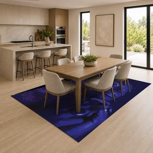<b>RUGS</b> DEPOT LXDP-0731 Wholesale Black Charcoal Bohemian <b>Tribal</b> Digital Printed Machine Washable Chenille Area <b>Rug</b> Non Slip - Product Image 4