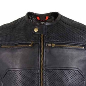 Gilet en cuir sans manches tendance de grande taille pour hommes Gilet en cuir de moto pour hommes Gilet en cuir de vachette - Product Image 4