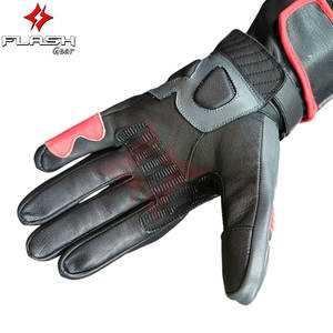 Guantes de Motociclismo de Cuero Premium para Carreras, Protección de Nudillos, Alto Rendimiento, Deportivos, Impermeables, Protección UV - Product Image 5