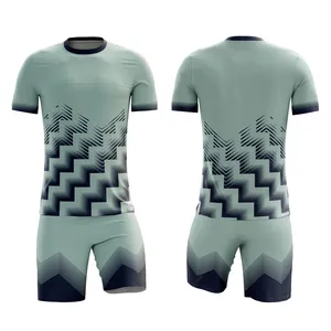 2024 Uniforme de fútbol al por mayor a bajo precio Transpirable Sostenible Logotipo personalizado Uniforme de fútbol de talla grande Servicios OEM ODM - Product Image 1