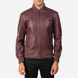 Chaqueta de Cuero Elegante de Diseño Personalizado OEM, Chaqueta de Invierno de Alta Calidad para Hombre con Cuello Alto - Product Image 5