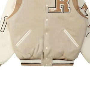 Vente en gros de vestes d'université de baseball personnalisées blouson bombardier à manches en cuir PU de style letterman personnalisé pour hommes vestes vintage - Product Image 6