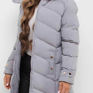 Abrigo Acolchado Largo de Plumón para Mujer, Abrigo de Invierno Acolchado de Alta Calidad, OEM - Product Image 4