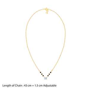Elégant Solitaire Diamond Mangalsutra Gold Collier de créateur fait à la main pour les femmes Fête de mariage Usage quotidien et occasions spéciales - Product Image 2
