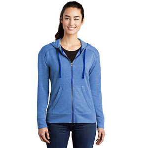 Sweat à capuche de sport pour femme, personnalisable avec logo, à cordon de serrage, entièrement zippé, doublure en coton, séchage rapide - Product Image 1