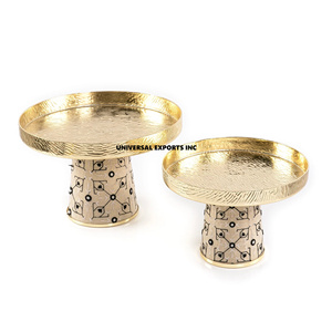 Ensemble de deux bols à chocolat avec couvercle en métal forme ronde bol doux design arabe nouveau bol à chocolat - Product Image 5