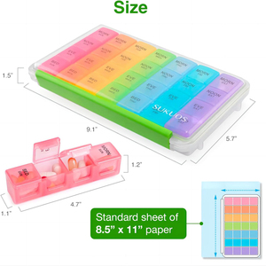 Hàng tuần lớn <span class=keywords><strong>Pill</strong></span> container trường hợp hộp thuốc lưu trữ có thể tháo rời vitamin du lịch 7 ngày & 4 lần <span class=keywords><strong>Pill</strong></span> Organizer hàng tuần <span class=keywords><strong>Pill</strong></span> hộp - Product Image 2