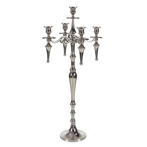 Black Finished Metal 5 Arms <b>Candelabra</b> for Wedding Centerpiece Birthday Party Decoration Floor <b>Candelabra</b> - Product Image 6