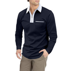 Camisas Polo de Manga Larga para Hombre, Ecológicas, Transpirables, de Alta Calidad, con Diseño Personalizado, Logotipo Bordado, Estilo Gótico - Product Image 3
