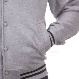 Streetwear Vêtements Chauds Veste Letterman Pour Hommes Nouveau Design Couleur Unie Veste Hiver Letterman pour Hommes - Product Image 6